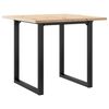 vidaXL Blagovaonski stol O-oblika 80x80x75,5 cm od borovine i čelik