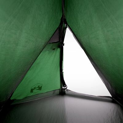 vidaXL Šator za kampiranje za 2 osobe zeleni vodootporni