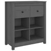 vidaXL Komoda sivi 70 x 35 x 80 cm od masivne borovine