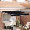 vidaXL Skrovita tenda Crna 350 x 250 cm Poliester i aluminij