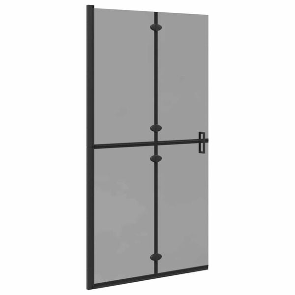 vidaXL Walk-In zid za tu&scaron;iranje Crna 90 x 6.5 x 190 cm
