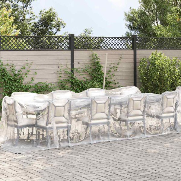 vidaXL Prozirna cerada s u&scaron;icama 2x10 m polietilen