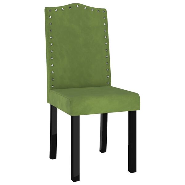 vidaXL Blagovaonske stolice 2 kom svjetlozelene bar&scaron;unaste