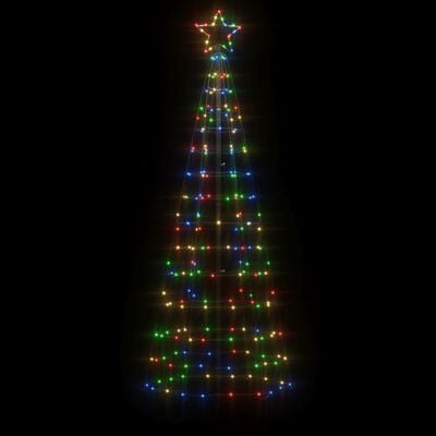 vidaXL Svjetlo za božićno drvce sa šiljcima 220 LED šarene 180 cm