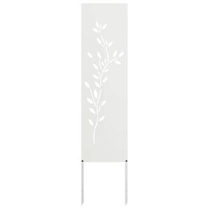 vidaXL Privatnost u vrtu Bijelo 32 x 140 cm Hladno valjana čelična