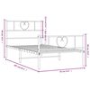 vidaXL Metalni okvir kreveta uzglavlje i podnožje bijeli 80x200 cm