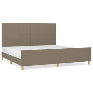 vidaXL Okvir za krevet bez madraca smeđesivi 200x200 cm od tkanine