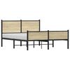 vidaXL Metalni okvir kreveta bez madraca boja hrasta sonome 140x200 cm