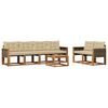 vidaXL Set vanjskih sofa s jastukom 7 pcs Prirodna i bež