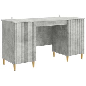 vidaXL Stol Betonska siva 142,5 x 50 x 75 cm Konstruirano drvo