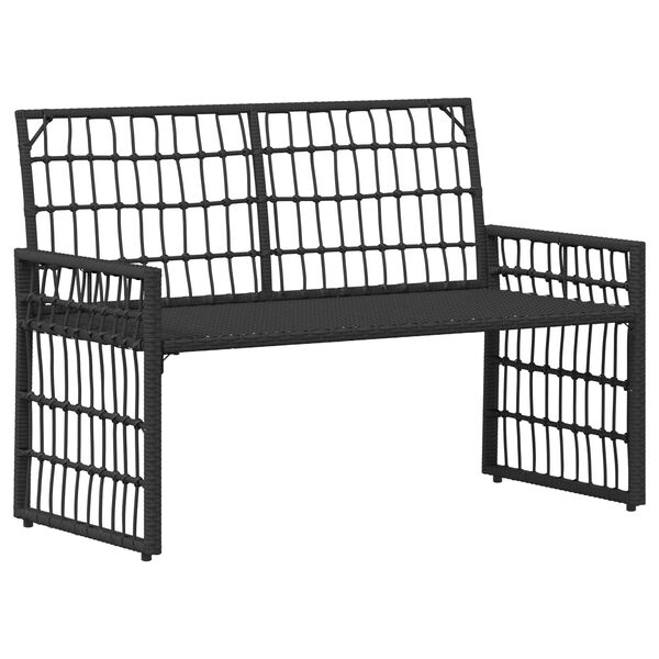 vidaXL Vanjska klupa Jednobojno Crna i tamno siva 116 x 55 x 82 cm