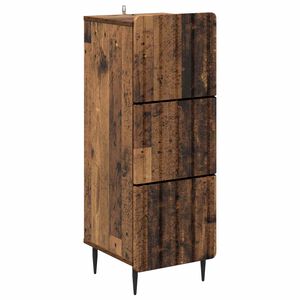 vidaXL Ormar s ladicama 33 x 34,5 x 92 cm Konstruirano drvo Staro drvo