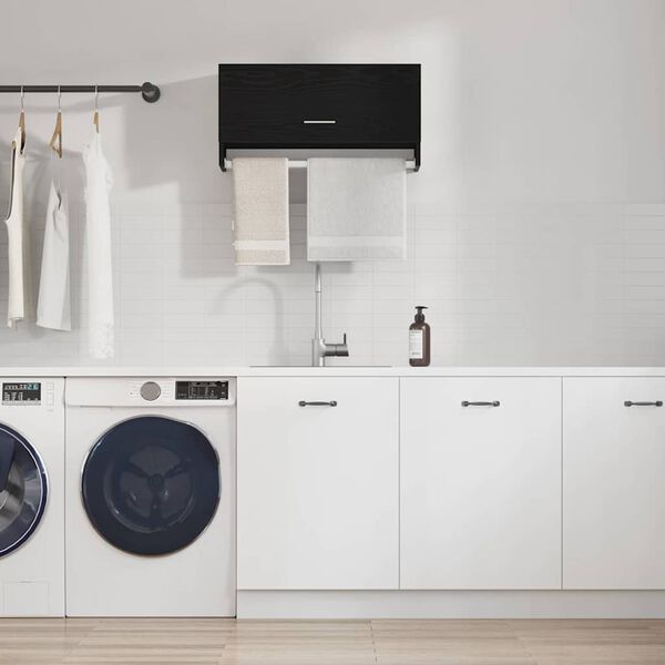 vidaXL Ormarić Zidne Crni hrast 70 x 32,5 x 35 cm Konstruirano drvo