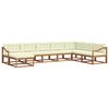 vidaXL Set vanjskih sofa s jastukom 8 pcs Prirodna i krem