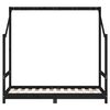 vidaXL Okvir za dječji krevet crni 2 x (80 x 160) cm masivna borovina