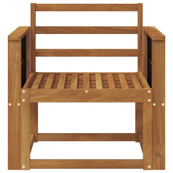 vidaXL Vanjski kauč Čvrsto drvo akacije Prirodna