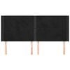 vidaXL Uzglavlje s u&scaron;ima crno 203x16x118/128 cm bar&scaron;unasto