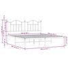 vidaXL Metalni okvir za krevet s uzglavljem crni 160x200 cm