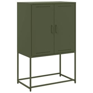vidaXL Visoka komoda maslinastozeleni 68,5x38,5x107 cm čelična
