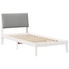 vidaXL Okvir kreveta s uzglavljem Bijela i svijetlosiva 90 x 190 cm