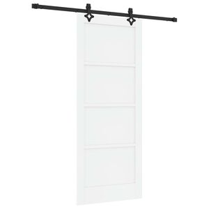 vidaXL Klizna vrata Bijela i crna 83 x 202 cm Masivna borovina