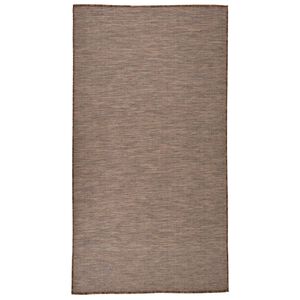 vidaXL Vanjski tepih ravnog tkanja 80 x 150 cm smeđi