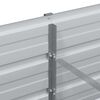vidaXL Povi&scaron;ena vrtna gredica 160 x 40 x 77 cm pocinčani čelik srebrna