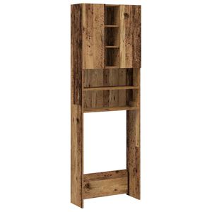 vidaXL Ormar za perilicu rublja staro drvo 64x25,5x190 cm