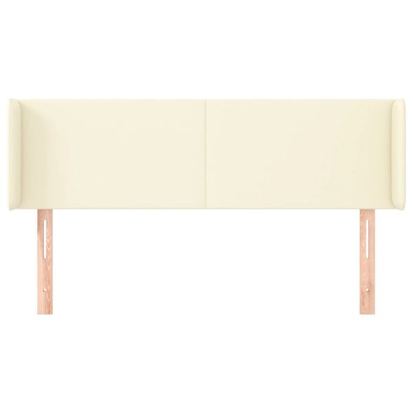 vidaXL Uzglavlje s u&scaron;ima krem 147x16x78/88 cm od od umjetne kože