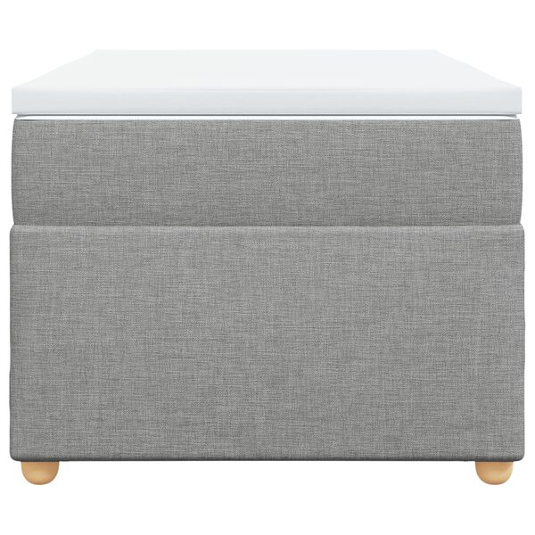 vidaXL Okvir kreveta s oprugama i madrac svjetlosivi 90x200cm tkanina