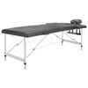 vidaXL Stol za masažu s 2 zone aluminijski okvir antracit 186 x 68 cm