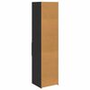 vidaXL Highboard Crni hrast 45 x 42,5 x 185 cm Konstruirano drvo