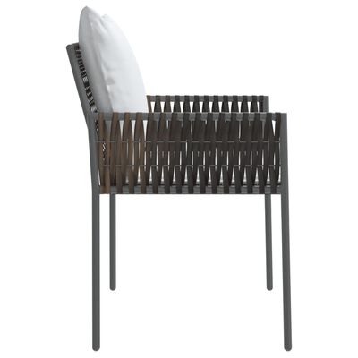 vidaXL Vrtne stolice s jastucima 6 kom smeđe 54x61x83 cm od poliratana