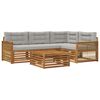 vidaXL Set vanjskih sofa 5 kom. Prirodna i svjetlosiva