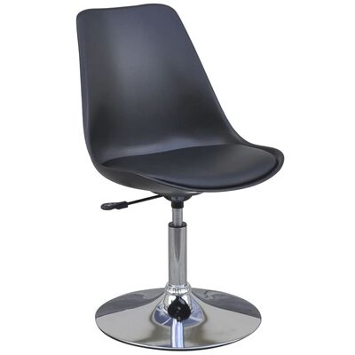 vidaXL Okretne blagovaonske stolice od umjetne kože 2 kom crne