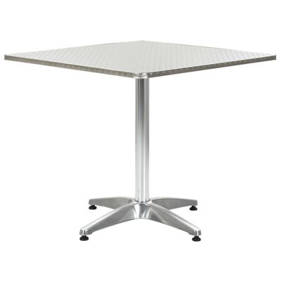 vidaXL Vrtni stol srebrni 80 x 80 x 70 cm aluminijski