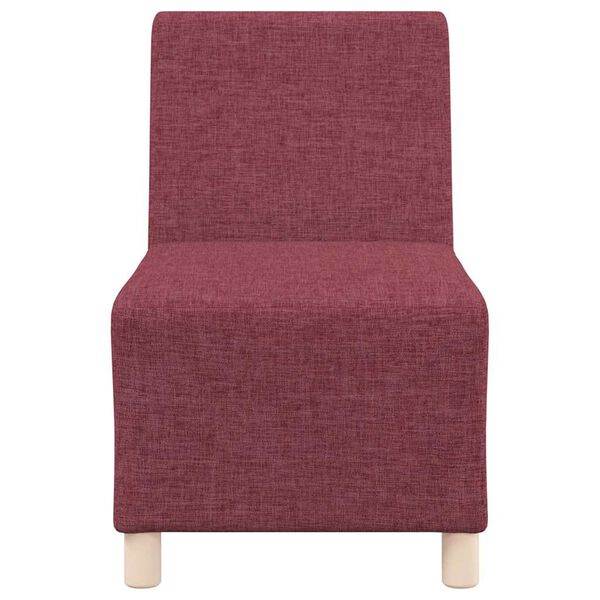 vidaXL Modularna sofa bez naslona za ruke, vino crvena, 55 cm, tkanina