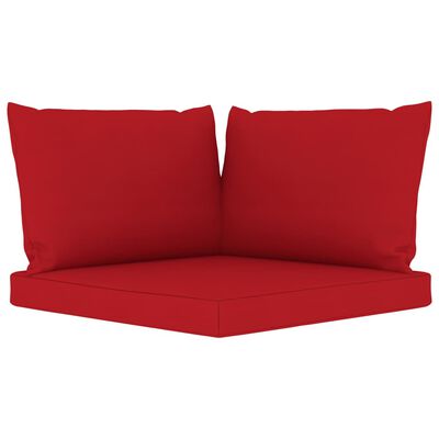 vidaXL 6-dijelna vrtna garnitura s crvenim jastucima