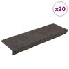 vidaXL Prostirke za stepenice samoljepljive 20 kom 65x21x4 cm antracit pravokutni rub