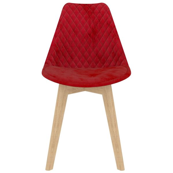 vidaXL Blagovaonske stolice 4 kom crvene baršunaste