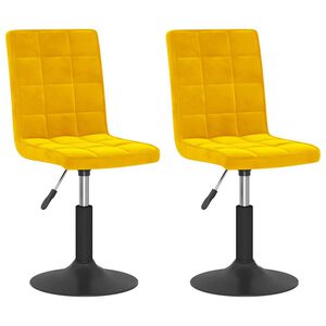 vidaXL Okretne blagovaonske stolice 2 kom boja senfa bar&scaron;unaste