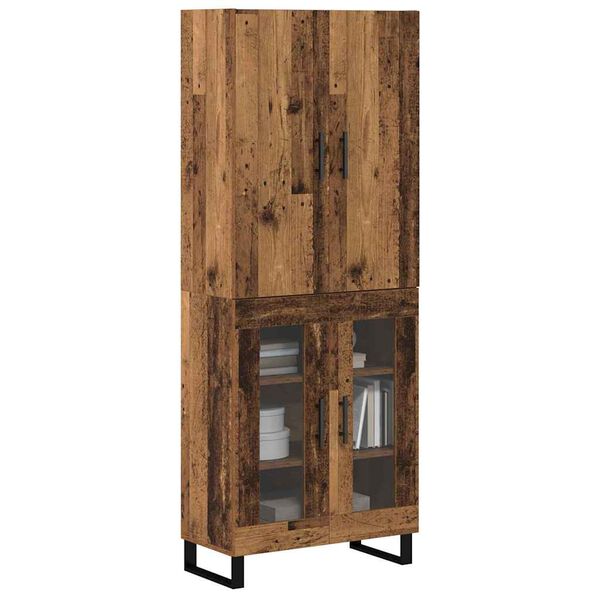 vidaXL Highboard 2 pcs Staro drvo 69,5 x 34 x 180 cm