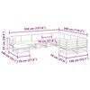 vidaXL 10-dijelni set vrtnih sofa s jastucima masivnog drva duglazije