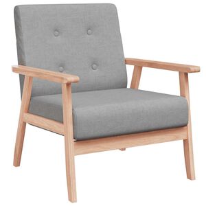 vidaXL Fotelja od tkanine svjetlosiva