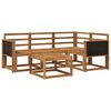 vidaXL Set vanjskih sofa 5 pcs Prirodna Čvrsto drvo akacije