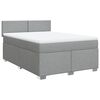 vidaXL Krevet box spring s madracem svjetlosivi 140x200 cm od tkanine