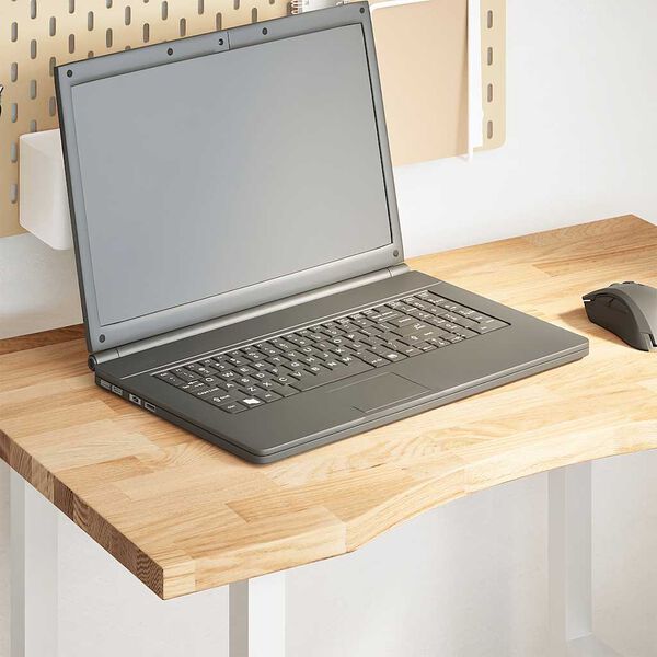 vidaXL Ploča za radni stol 80x60x2,5 cm netretirane masivne hrastovine