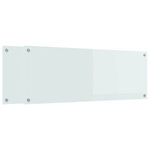 vidaXL Kuhinjski zid 2 kom. Bijelo 110 x 40 cm