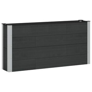 vidaXL Povi&scaron;ena vrtna gredica Crna 150 x 30 x 72 cm