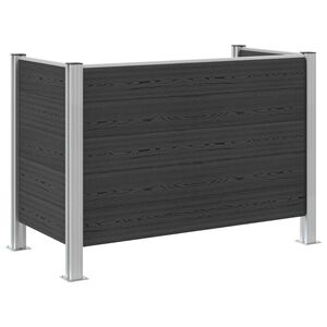 vidaXL Ograda za kante za smeće Siva 161 x 85 x 115 cm Aluminij i WPC